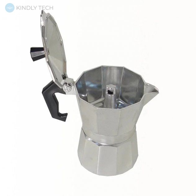 Кофеварка гейзерная с нержавеющей стали для молотого кофе UNIQUE UN-1912