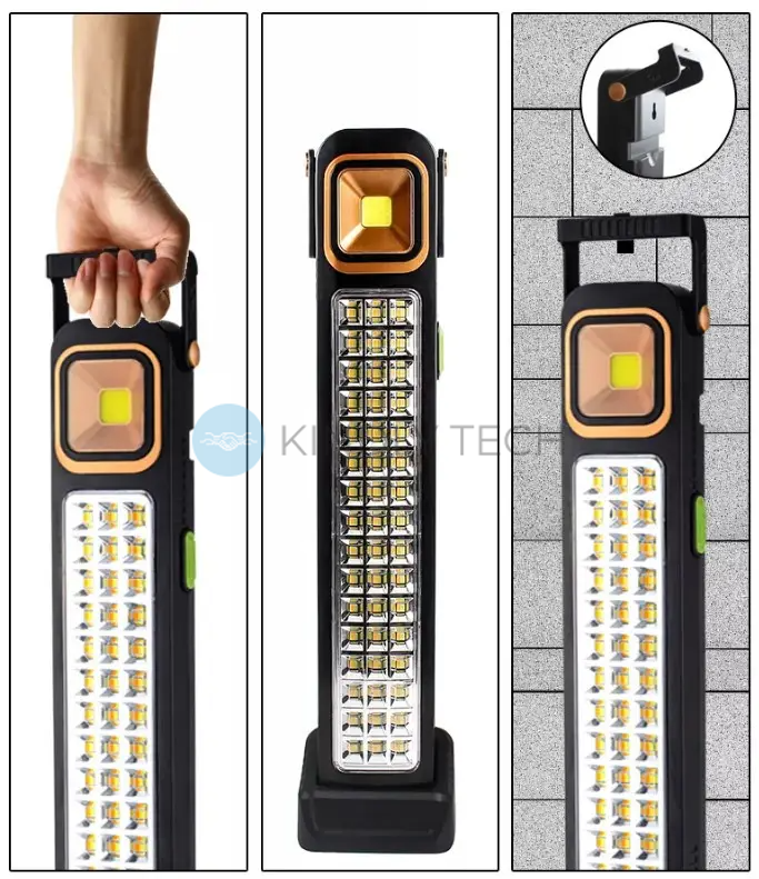 Портативний світлодіодний ліхтар лампа із сонячною панеллю 6866T на 48 LED 3600 MAH 30W