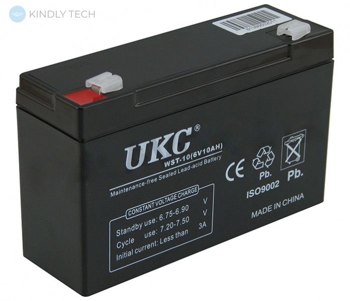 Аккумулятор UKC Battery WST-10 6V 10A