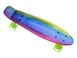 Скейт Пенни Борд (Penny Board) двухстороннего окраса со светящимися колесами, Хамелеон