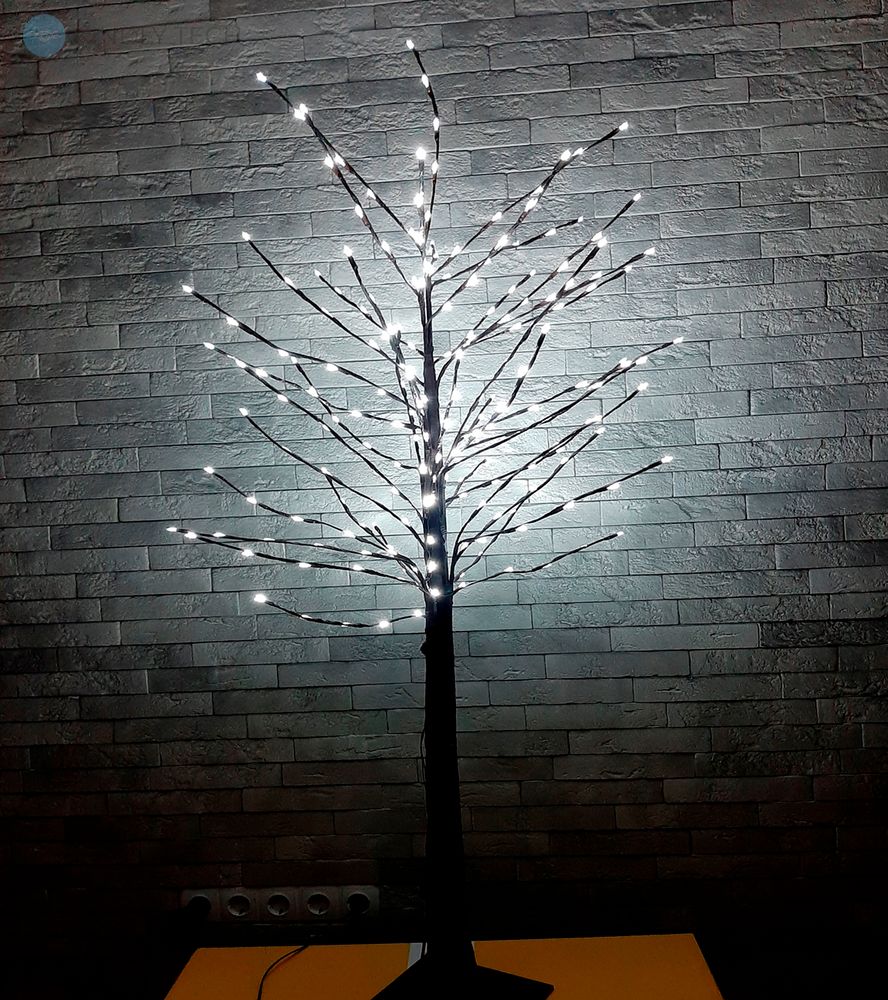 Світлодіодне дерево декоративне 108LED 1,2м колір ламп - білий, стовбур чорний