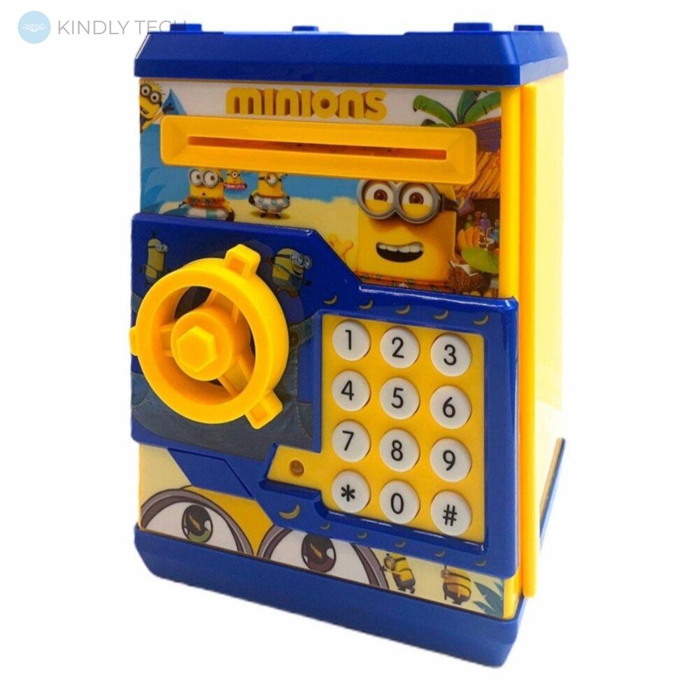 Електронна скарбничка, сейф "Міньйон" для дітей з кодовим замком