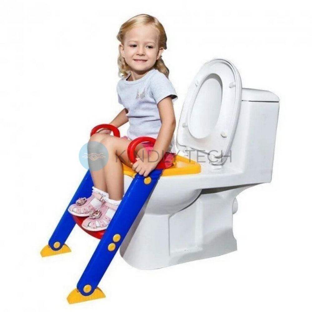 Дитяче сидіння на унітаз зі сходинкою і ручками Childr Toilet Trainer