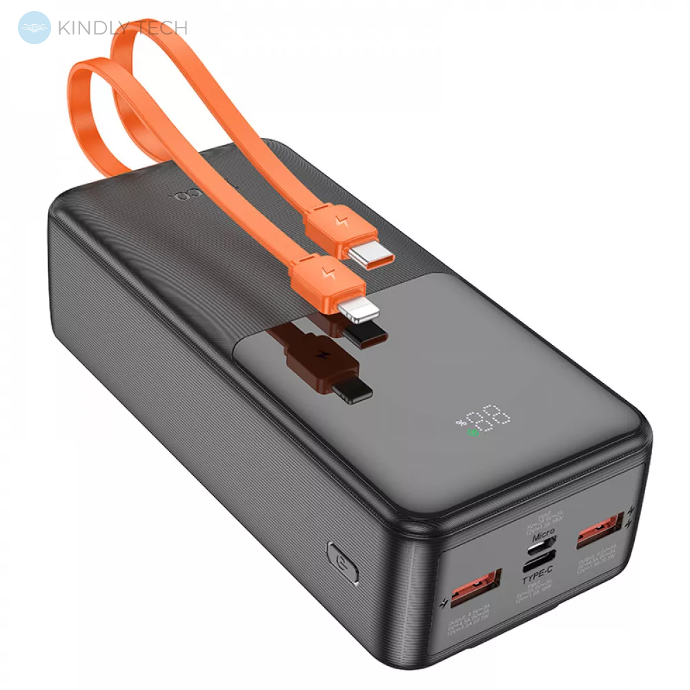 Портативна батарея Power Bank 30000 mAh | PD20W+QC3.0 — Hoco J119B — Black