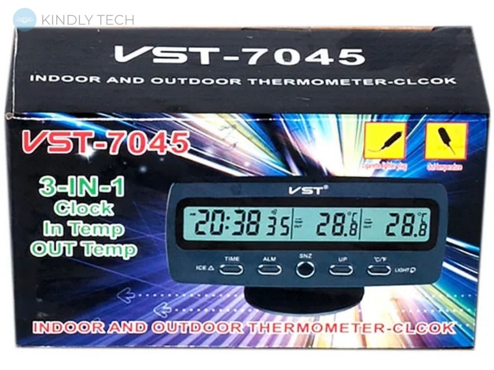 Часы автомобильные VST-7045