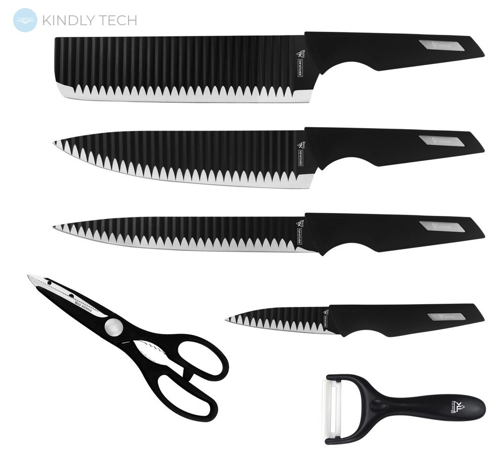 Високоякісний набір кухонних ножів з нержавіючої сталі Top Kitchen TK00071 Чорний