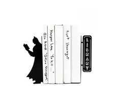 Упоры для книг металлические «Читающий Бэтмен», Чорний