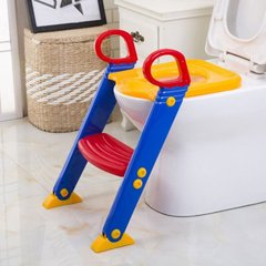 Детское сиденье на унитаз со ступенькой и ручками Childr Toilet Trainer