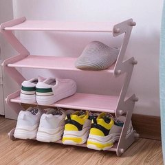 Полиця для взуття складна 4 полиці Shoe Rack YH 8802-4, Pink
