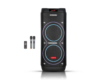 Акустическая переносная колонка ZXX-5560 100Вт 2x10" 87х32х32см USB/TWS/TF/REC/LED/EQ/FM/BT/2MIC/ДК