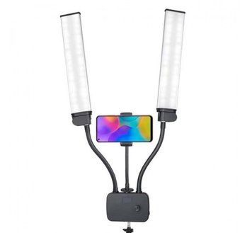 Лампа LED HD-D2 45W 224 LED (112 білих + 112 жовтих) 3200K-5600K з 2 тримачами