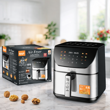 Функциональный аэрогриль RAF R.5388 Air Fryer 8 л, 1700+500 Вт, металлическая камера