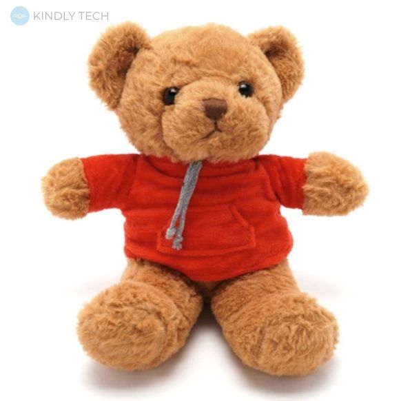 М'яка іграшка плюшевий Ведмедик коричневого кольору, довжиною 22 см, в кофті