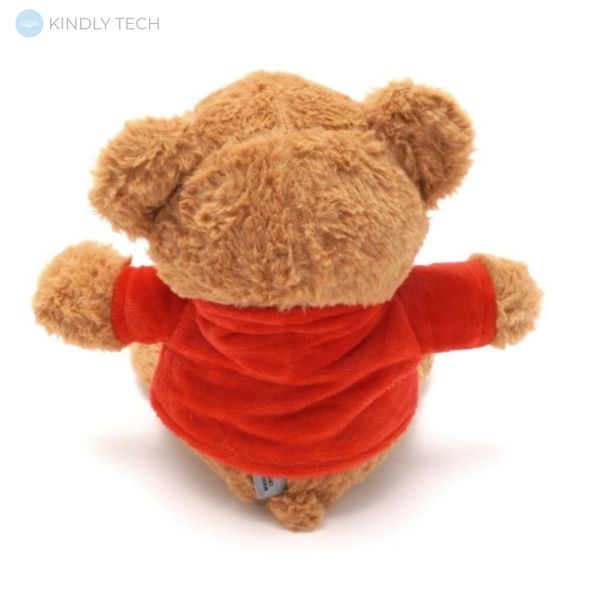 М'яка іграшка плюшевий Ведмедик коричневого кольору, довжиною 22 см, в кофті