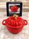 Вишукана чавунна кокотниця Royal Grace &laquo;Гарбуз Red&raquo; RG8890RD, 12 см, 0,4 л