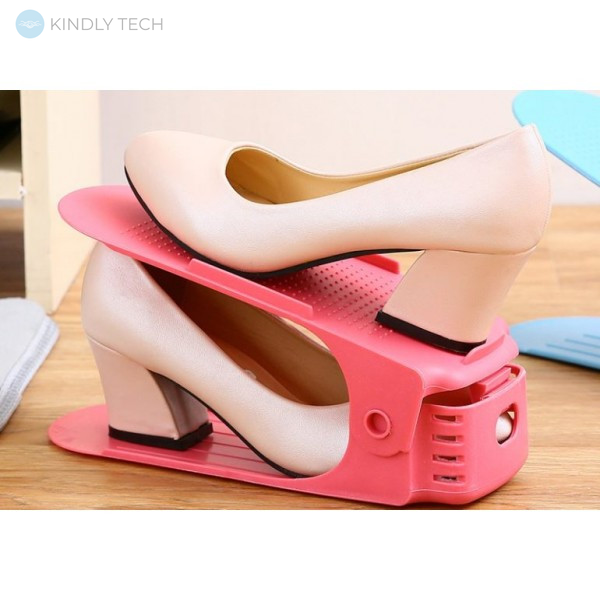 Підставка для взуття Double Shoe Racks Рожева