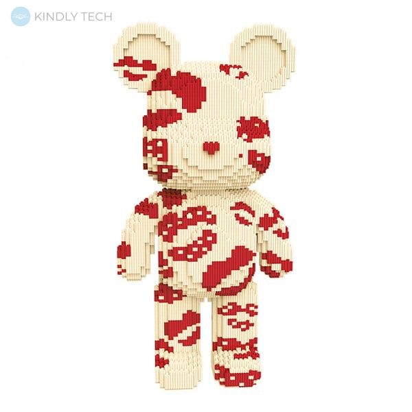 Конструктор Magic Blocks у вигляді ведмедика Bearbrick «Kisses» 40 см 3110 деталей