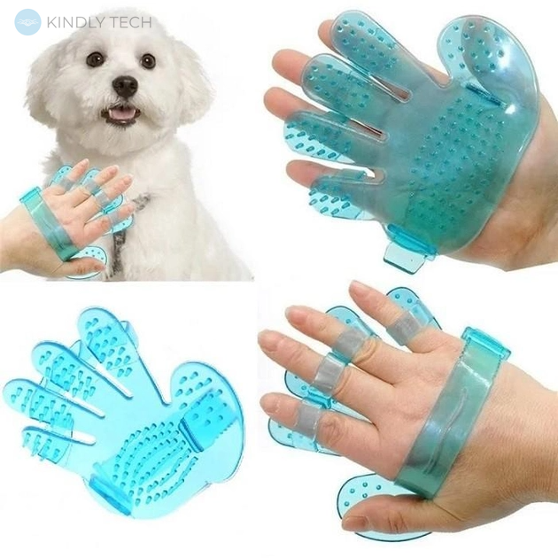 Силіконова рукавичка щітка для вичісування тварин Pet Wash Brush