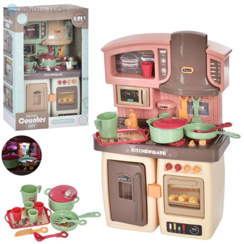Игровой набор Кухня kitchen Counter SUIT (2 в 1), Зеленый