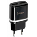 Мережевий зарядний пристрій Hoco C12 2USB Smart + кабель Micro 2.4A