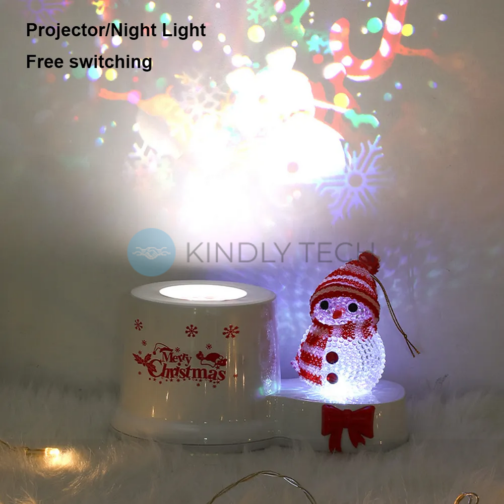 Проектор сніговик на підставці Marry Christmas 1367-2