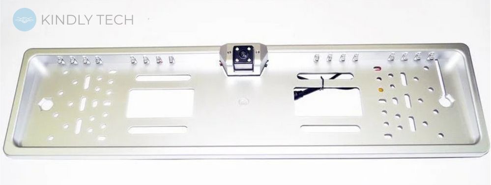 Камера заднего вида рамка 16LED Silver с подсветкой номера