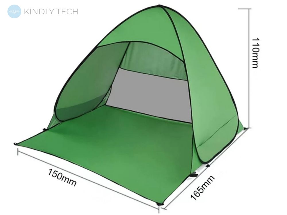 Палатка автоматическая пляжная, 150х165х110 см, Light green
