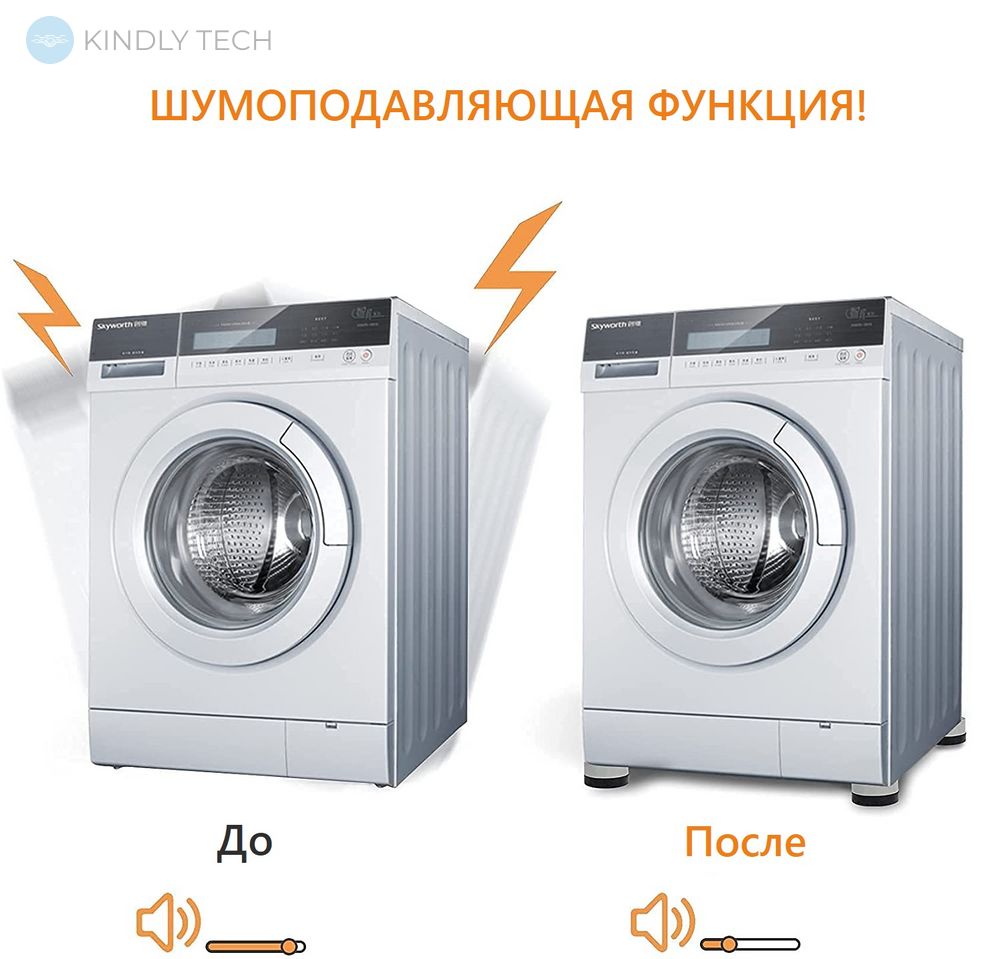 Універсальні антивібраційні підставки для пральної машини, холодильника та меблів Multi-function heighten the shock pad