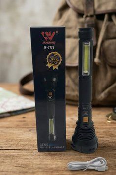Ручний LED ліхтар з боковим підсвічуванням JF-7778 BATTERY A-2669