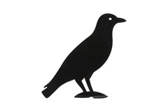 Декоративна металева фігура для саду «Ворона», Чорний