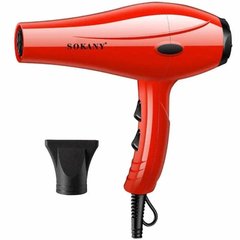 Фен для волос SOKANY SK-174 с насадками и ионизацией Красный 2200 Вт