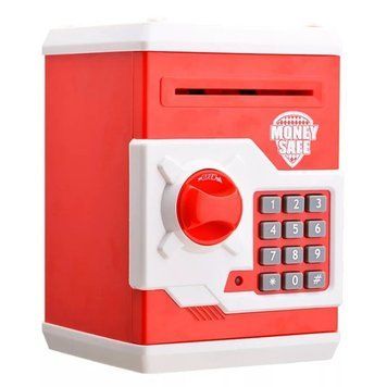 Электронная копилка с кодовым замком для детей Money Safe Красно-белая