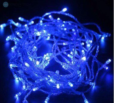 Гирлянда-нить (String-Lights) 400B-1 внутренняя, провод прозрачный 20м, Синий