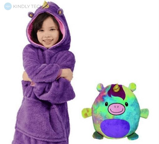 Дитяча толстовка для дітей 3в1 Huggle Pets (фіолетовий)