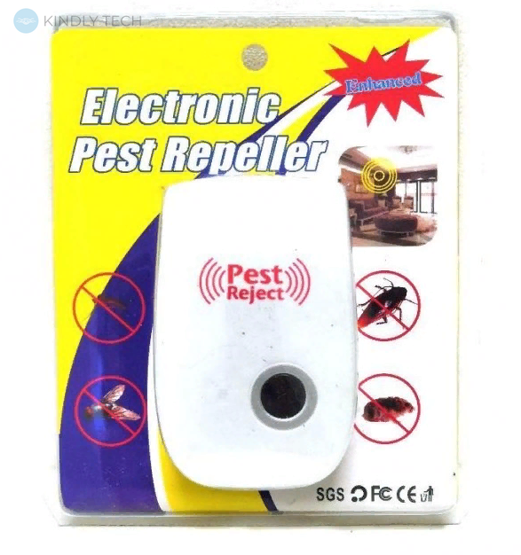 Ультразвуковой электронный отпугиватель комаров, мышей, крыс, тараканов Pest Reject