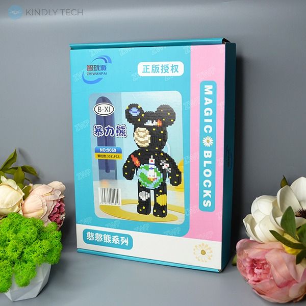 Конструктор Magic Blocks в виде мишки Bearbrick “Космос”