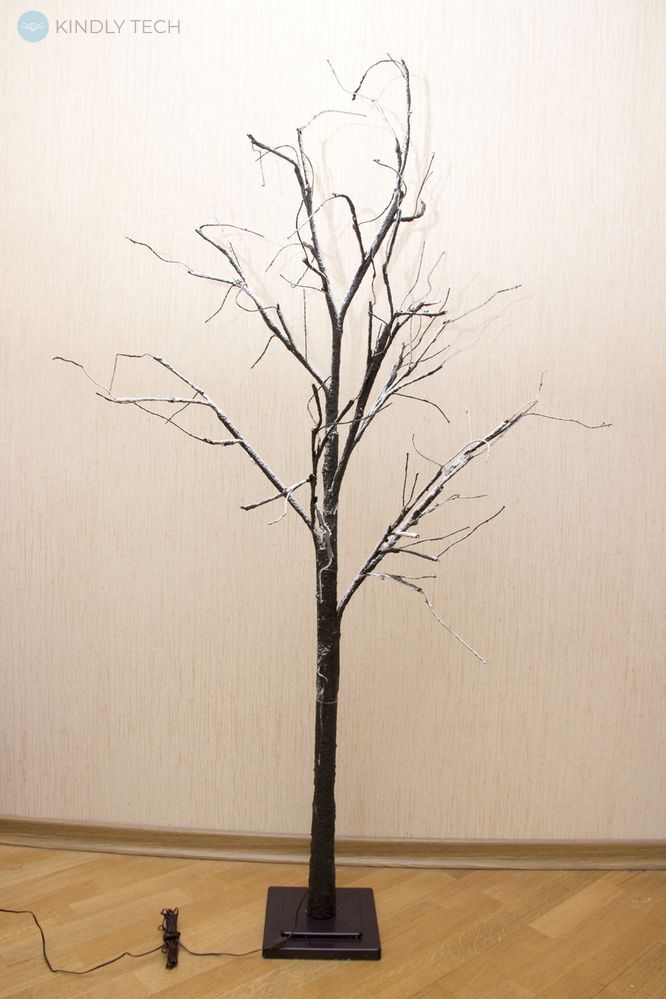 Світлодіодне дерево декоративне 108LED 1,2м колір ламп - синій, стовбур чорний