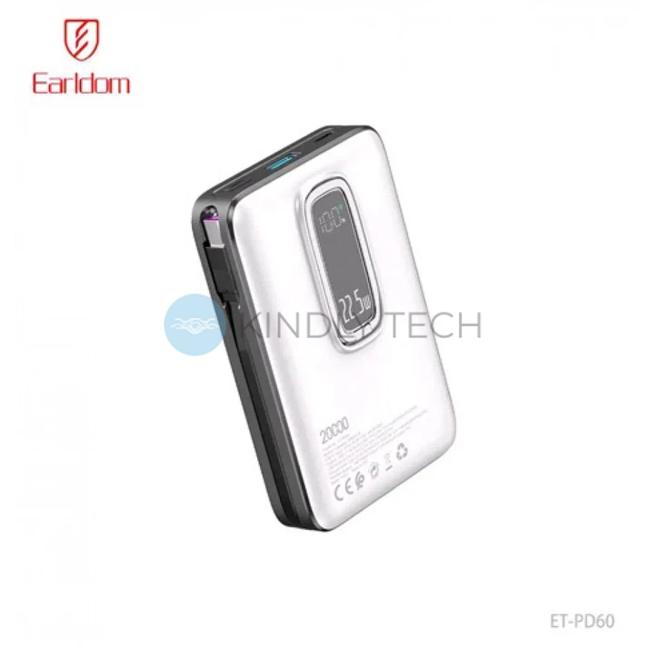 Потужний повербанк Earldom ET-PD60 20000 mAh PD швидка зарядка