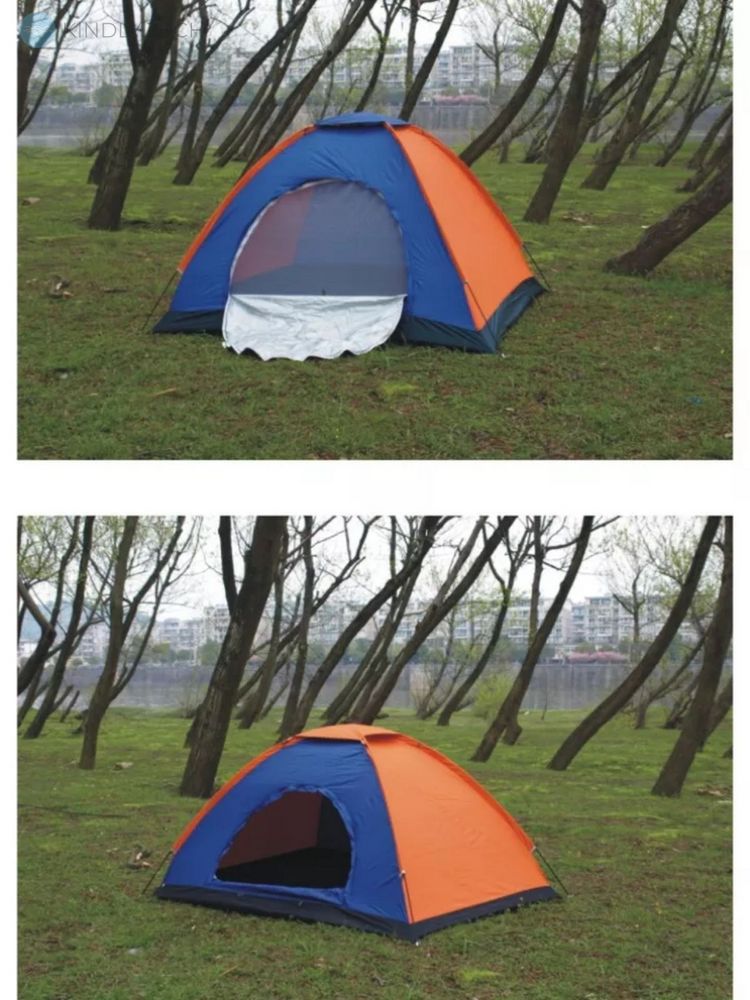 Палатка кемпинговая 4-х местная синяя (2х2м.)