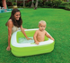 Дитячий надувний басейн Intex зелений, 85 х 85 х 23 см, висота борту – 18 см