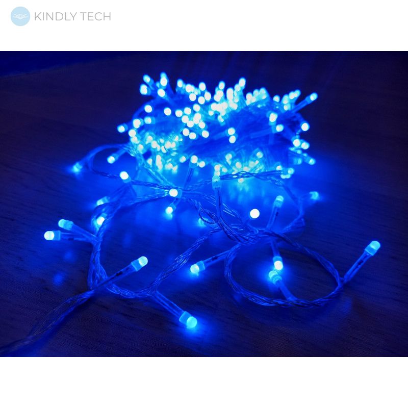 Гірлянда-нитка (String-Lights) 400B-1 внутрішня, провід прозорий 20м, Синій