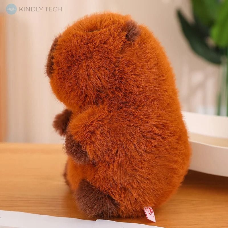 Плюшева м'яка іграшка сидячий Капібара Capybara, 23см
