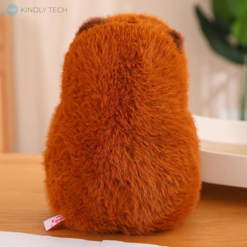 Плюшевая мягкая игрушка сидящий Капибара Capybara, 23см