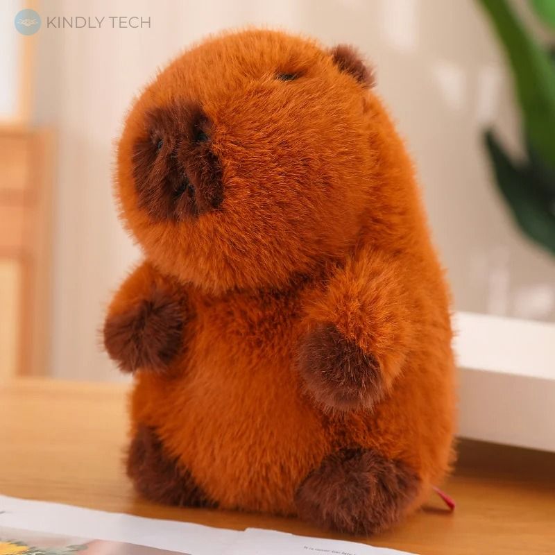 Плюшева м'яка іграшка сидячий Капібара Capybara, 23см