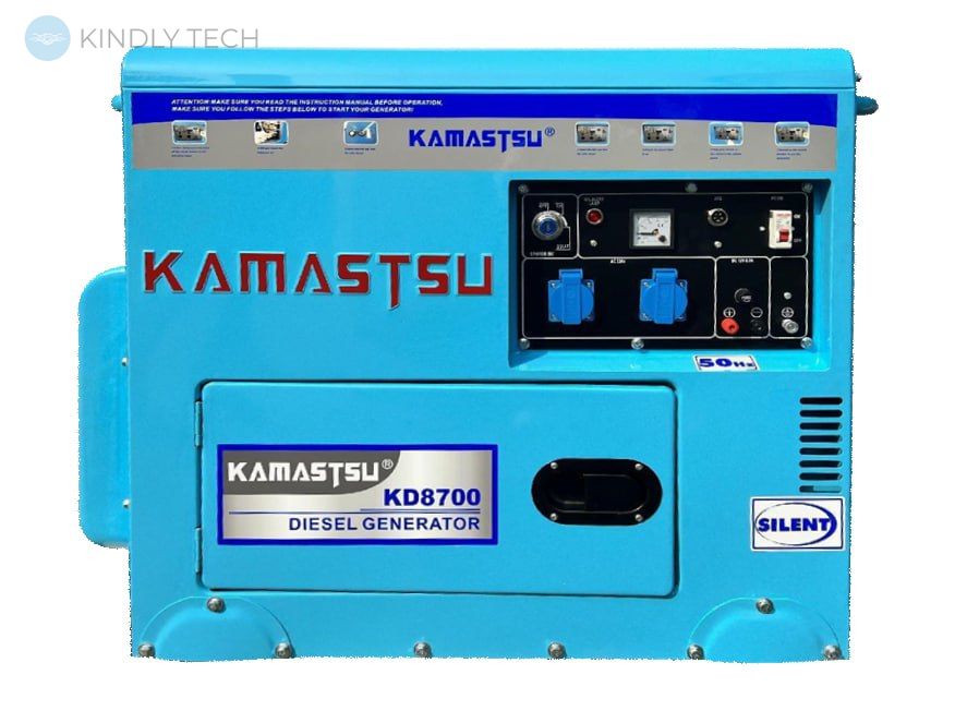 Мощный дизельный генератор Kamastsu DG8500DSE 6/6,5 кВт