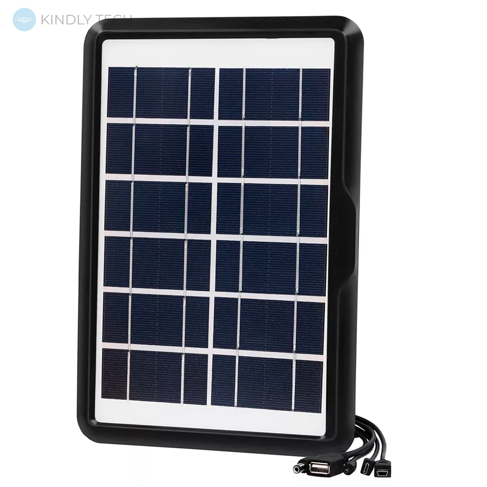 Зарядное устройство с солнечной панелью 5в1 6V 6W EP-0606A