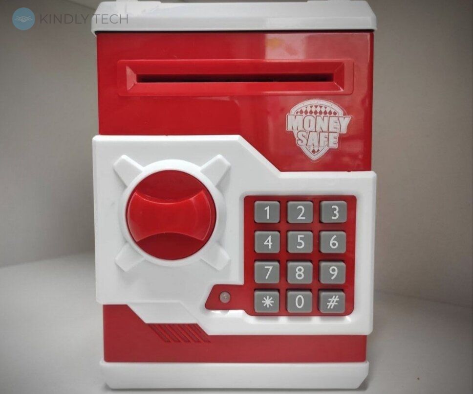 Електронна скарбничка з кодовим замком для дітей Money Safe Червоно-біла