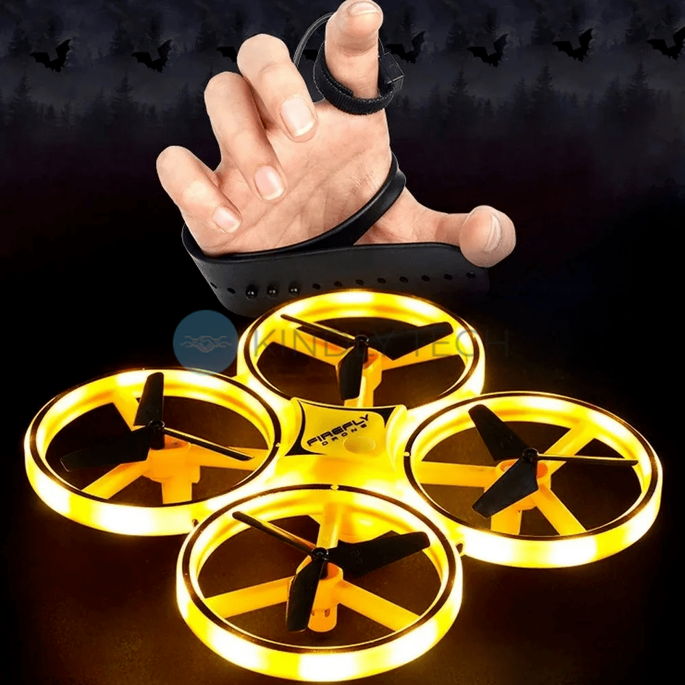 Квадрокоптер Дрон 918 з ручним керуванням Tracker Drone Pro Жовтий
