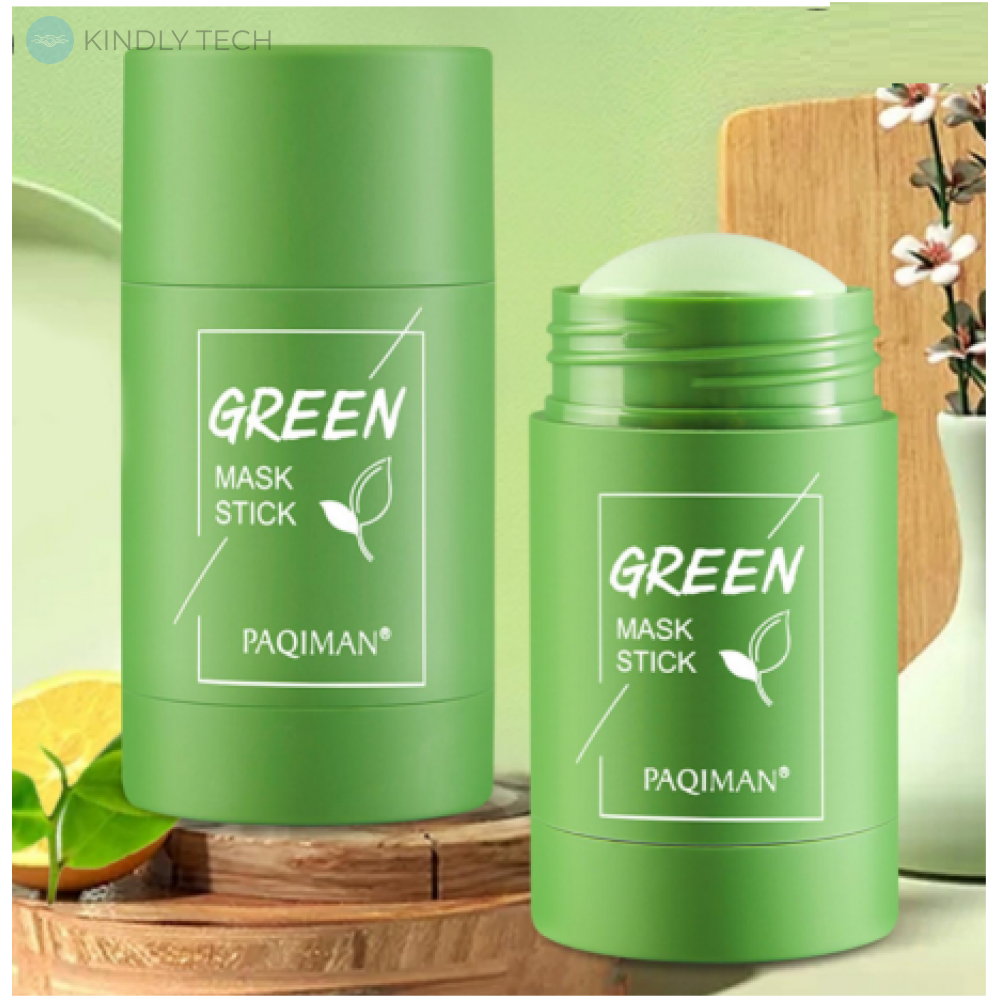 Очищувальна маска-стік для обличчя PAQIMAN з глиною та екстрактом зеленого чаю