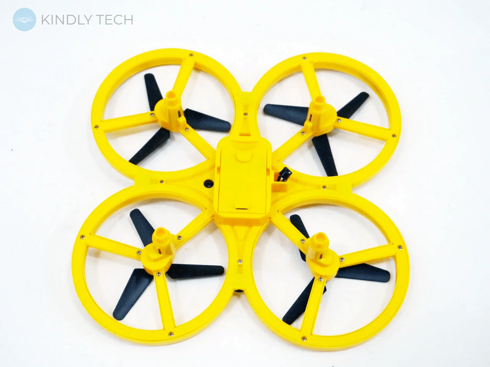 Квадрокоптер Дрон 918 з ручним керуванням Tracker Drone Pro Жовтий
